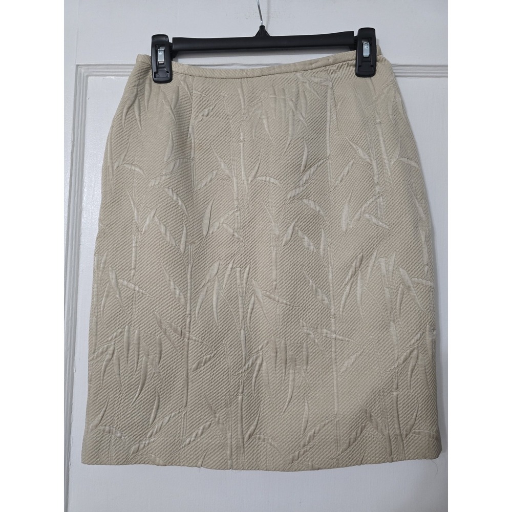 Lafayette New York 148 Silk Blend Skirt Ivory 6P